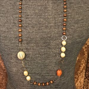 Brown, Beige, and orange necklace